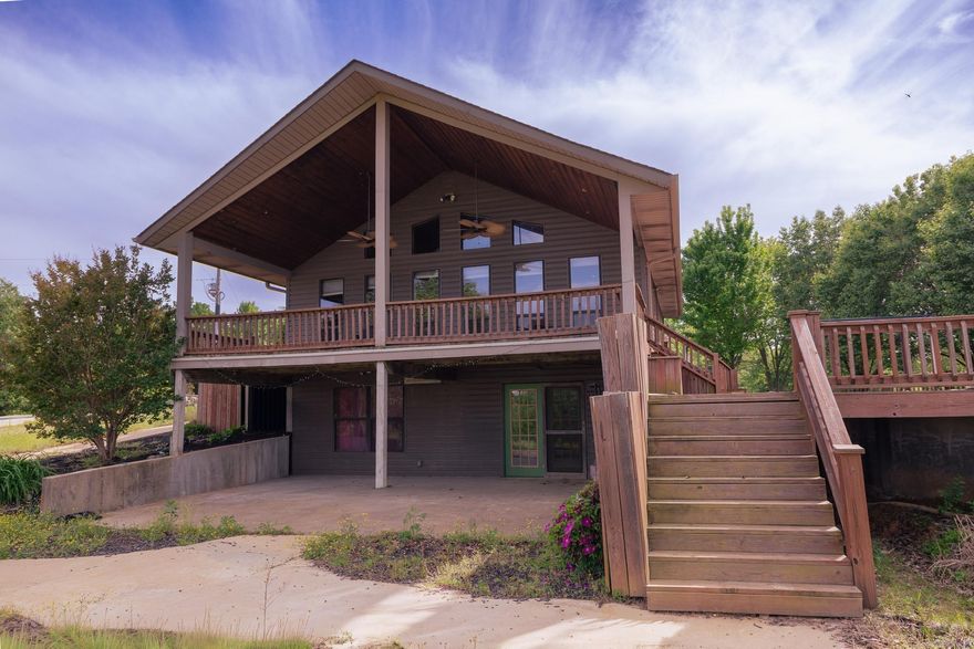 This 280 +/- acre spread offers the perfect blend of functionality. beauty, and income potential- all in one property.  The centerpiece is a charming A-frame home thats unique and practical, boasting 3 bedroom 2 bath with bonus rooms and oversized laundry room.  Step outside to a beautiful deck overlooking a million-dollar view, complete with a pool- perfect for relaxing after a long day on the farmer entertaining guests.  This property is fenced and cattle-ready, set up and ready to go from day one.  You'll also find:  Multiple ponds, Large barn with electric and water, open pasture mixed with wooded areas for versatility, and has an excellent layout for farming, ranching or recreational use! Whether you're looking to run cattle, invest in land, or just enjoy wide-open space with incredible views- this property checks all the boxes!