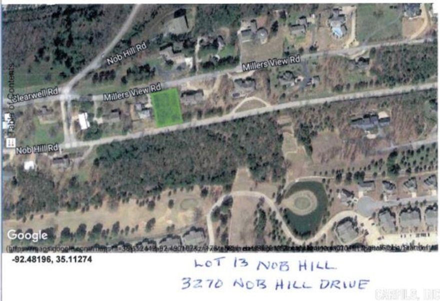 Southern view lot, overlooking Conway on Cadron Ridge, wooded, all utilities, paved street, Mineral Rights do not convey.