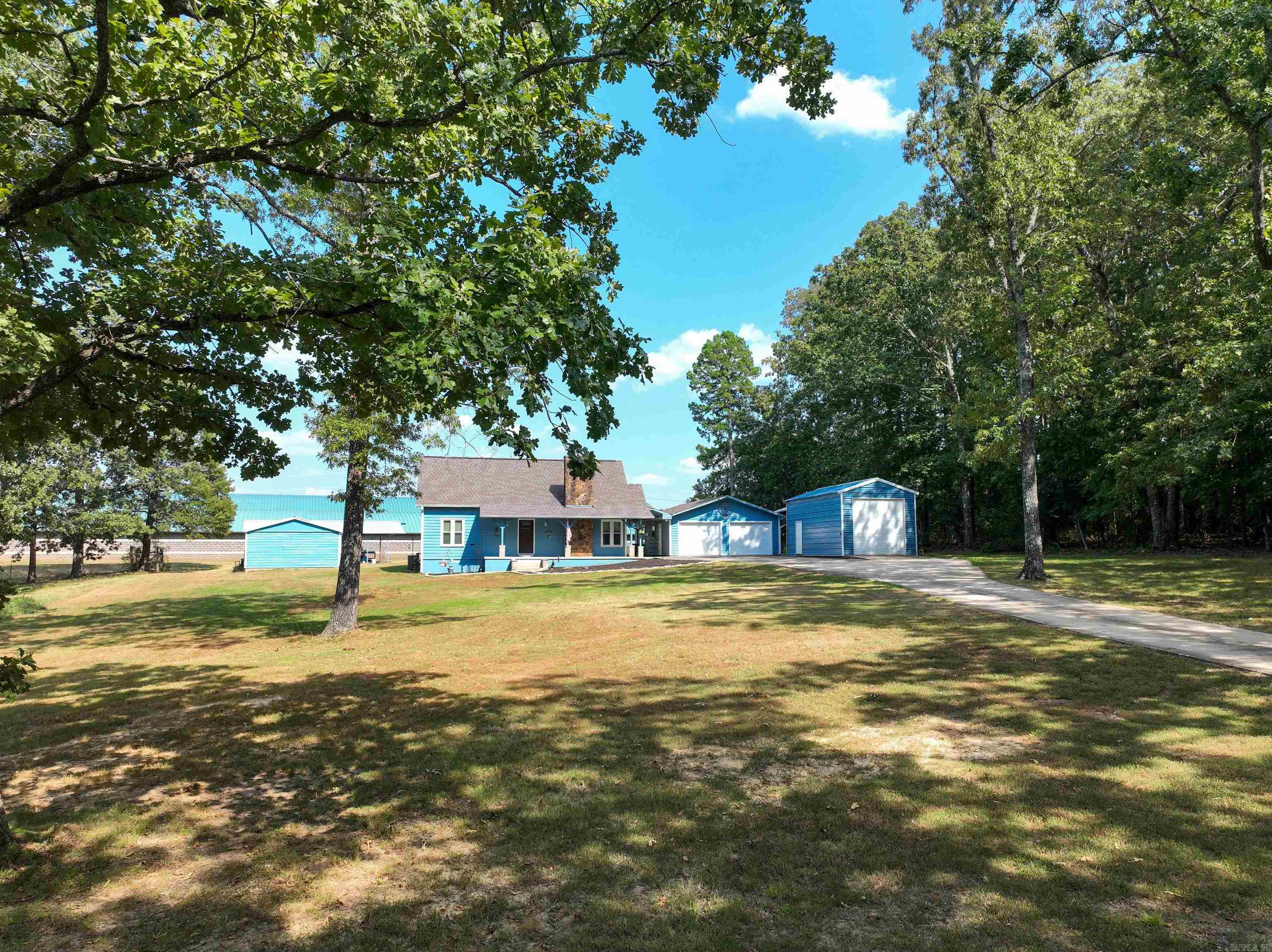 Make this COZY COTTAGE your Greers Ferry Lake headquarters. Located between Heber Springs Marina and Eden Isle Mariina, this home is well suited for either full or part time living. 2 BR, 2 BA,1479 sf., 1.5 storied ranch on 0.98 acres. Vaulted wood ceiling in Great Room and upper story. Tasteful blend of wood and sheet rock. Primary Bedroom on entry level. You will have countless hours of fun shooting pool in the heated and cooled Game Room located in back of the detached 2 Car Garage. Air-conditioned RV Garage. 2nd Garage w/attached Shop located behind the home. Lots of storage for all of your toys. See Attached Docs for all of the updates to this great property that make it like new!