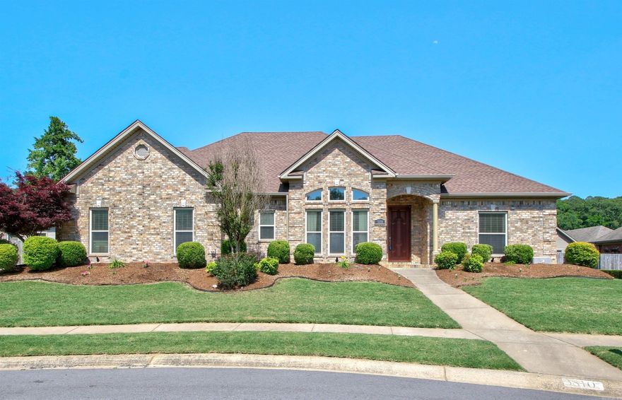 A must-see wonderfully maintained custom-built home located in the highly sought after Sterling Oaks Subdivision. Beautiful hickory hardwood floors, large living room with surround sound, gas fire logs, and tray ceilings. Open split floorpan. Lots of natural light with a large kitchen and formal dining room. Primary bedroom has plenty of room for a second living area with a large bath that includes a soaking tub and a separate shower. All bedrooms include walk-in closets. Private office with built-ins and large utility room with custom cabinets. Beautiful yard with privacy fence, covered patio, 12 x 16 custom outbuilding, and a sprinkler system on a little over a half acre in a cul-de-sac. Home generator, fridge and washer & dryer convey. New roof in 2022. New Hot water heater 2023. Home warranty included with an acceptable offer. Motivated seller.