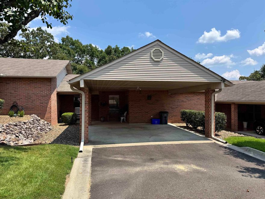 Enjoy the convenient location of this adorable city condo in a 55 and up community.  No exterior maintenance!  All units were thoughtfully designed for comfort and efficiency.  Two bedrooms and bathrooms located on a single level with a large living area.  Enclosed heated and cooled sunroom is an added perk.  Covered two car parking.  Minutes from Oaklawn, shopping, hospitals, lakes and beautiful bathhouse row.  This is an amazing deal! Back on market due to no fault of property.