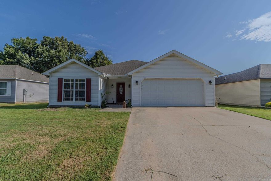 This nice 3 bed, 2 bath home makes great use of its space, offering just under 1,300 sq ft (+/-) that feels open and welcoming. The layout flows nicely, with a cozy living area and a functional kitchen that make everyday living easy. All three bedrooms offer a comfortable amount of space, and the two bathrooms are just the right size. The backyard is a great sizeperfect for relaxing, entertaining, or anything in between. You'll also appreciate the 2-car garage for extra storage and convenience. Located in a great neighborhood, you're close to everythingshopping, schools, and more.    Call today to schedule your showingthis one won't last long!