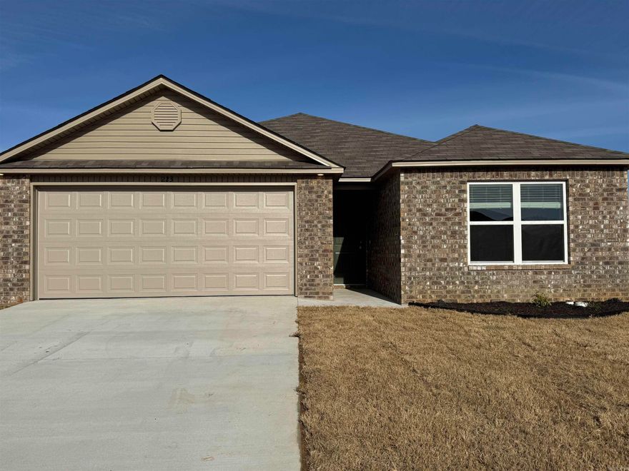 Taylor plan oversized lot  Upgrades: 14'x10' covered patio, 3050 Low E standard window in Master Bedroom, both toilets upgraded to elongated, plumbing faucet upgrade 2, 8" deep Kitchen sink, 50 gallon water heater, door bell, HVAC rigid duct upgrade, refrigerator cabinet, staggered Kitchen cabinets, cabinet hardware level 1, 16" raised level 1 Quartz bar top in Kitchen, Quartz countertops level 1, undermount Kitchen sink, Luxury Vinyl Plank flooring in wet areas and Living Room and adjacent hallways, arched openings, raised ceilings in Living Areas per municipal requirements, full width vanity mirrors, faux wood blinds, fiberglass exterior doors, Cheyenne style doors, baseboards level 2, LED disk lights in Kitchen, LED light over Master Bath Vanity, level 1 ceiling fan in Living Room, full sod, stainless steel appliance package, oversized lot.       *** AGENTS, PLEASE SEE SHOWING REMARKS OR AGENT REMARKS FOR VERY IMPORTANT INFORMATION. ***  THIS HOME IS SCHEDULED TO BE COMPLETE IN MID DECEMBER.