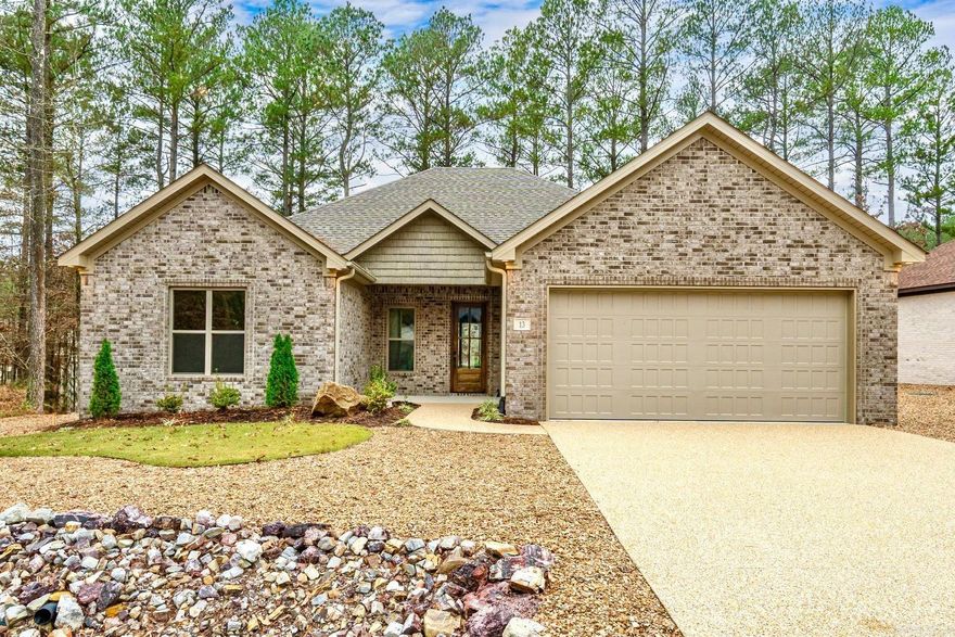 Move-in ready NEW CONSTRUCTION by a Certified Green Professional! This all-brick home showcases custom designer finishes and an inviting open floor plan perfect for modern living. Enjoy a stunning cove ceiling with white beams, elegant LED lighting, and a tiled electric fireplace that creates a cozy focal point. The chef-friendly kitchen offers a large walk-in pantry, quartz surfaces, stylish cabinetry, and seamless flow for entertaining. Luxury vinyl wood-grain flooring runs throughout the main areas for beauty and durability.The primary suite features spa-inspired touches, while two guest rooms provide comfort and flexibility. Step outside to a covered patio overlooking a level lot maintained by the association—exterior and lawn care included for true easy living. Located in the desirable East End Maderas Gardens, you’re minutes to multiple golf courses, pickle ball, lakes, trails, shopping, and village amenities along with access to the Association Club House. This 3-bed, 2-bath home delivers quality, efficiency, and convenience in one exceptional package.