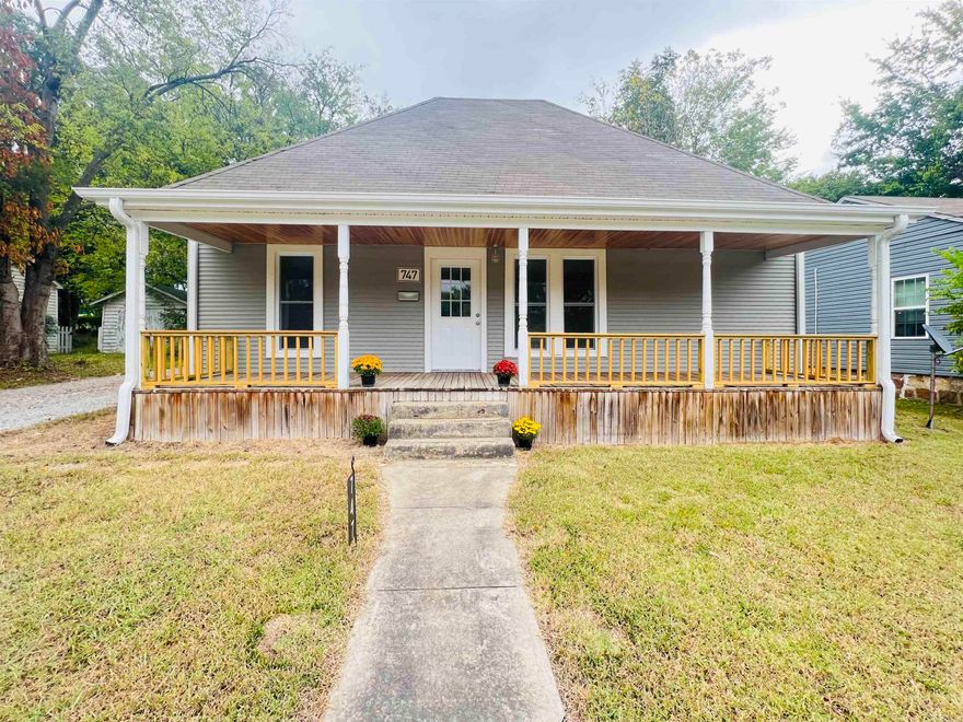 Welcome to 747 Bates Street! This Charming 2 bedroom, 1 bath house is now available for sale. Step inside & you'll be greeted by a completely remodeled interior that is sure to impress. With the new appliances & modern finishes throughout, this home is move-in ready. This open layout creates a seamless flow between the living room, kitchen, & dining area, making it perfect for entertaining friends & family. One of the standout features of this property is its location. Situated within walking distance to everything, including shops, restaurants, & parks, you'll have the amenities you need right at your doorstep. Despite being in the middle of town, the backyard provides a peaceful retreat where you can relax & unwind. There's a covered patio at the back, providing an ideal spot for outdoor gatherings or simply enjoying some fresh air. The front porch spans the length of the house, offering a welcoming space to enjoy morning coffee or watch the world go by. Convenience is further enhanced with a separate laundry room, no more trips to the laundry mat or cramming your machine into a closet. This property truly has it all, from it's stylish interior to its fantastic location.