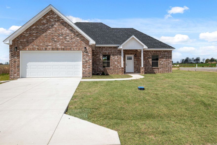 This NEW CONSTRUCTION is now complete & the appraiser has measured a final 1831 square feet!! By using the builder's preferred lender, he is offering 5.25% financing to qualified buyers. This 3 bedroom, 2 bathroom home is located in the brand new subdivision Pintail Pointe. The Red & White brick is nicely trimmed in white with a white garage. The interior features an open floor plan, white cabinets, granite countertops with a breakfast bar, & and luxury vinyl plank flooring. Watch the sunsets on the covered porch and a perfect view of the West. Does your employer participate in the Mississippi County Work-Here, Live-Here program? This home qualifies for 10% of the sales price towards helping with your home buying expenses. That's over $30,000 towards helping with out of pocket costs if you qualify!! There are many loan programs for the Mississippi County area including help with down payment or no down payment solutions! Finding out what program best fits your needs is the first step to getting you into your NEW HOME! Connecting with a knowledgeable lender is KEY to knowing your individual approval/finance options. We have several homes in this NEW Subdivision.