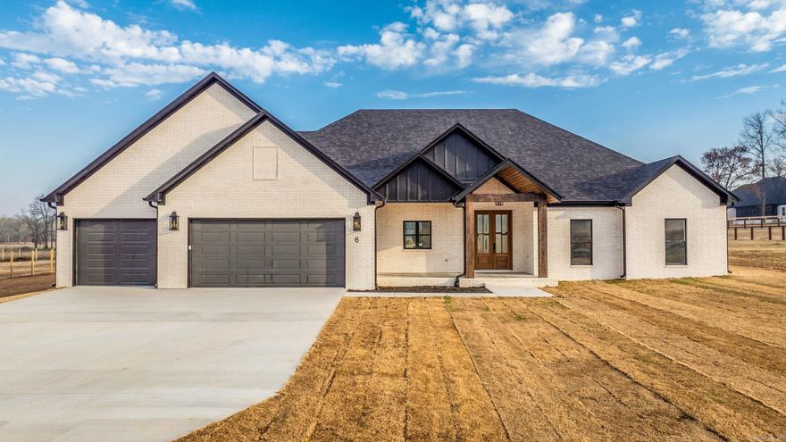 What a beautiful view from the front and back of your home! The views of the sunsets in this subdivision are unmatched. Enjoy watching the cows graze in the pasture behind the home. The home has been thoughtfully designed with large windows overlooking the large backyard. The living room and kitchen are open concept with a nice dining space as you come in the front door. The kitchen has a large island for cooking and entertaining with lots of storage. The pantry is also huge. The primary bedroom is separate from the guest bedroom. The primary bath has two separate vanities with a soaking tub, tile shower, and private water closet. The guest bath has two sinks with a large vanity.  You will appreciate the storage in this home with the massive walk in closet in the primary bedroom and large guest closets. Also abundant cabinetry in the laundry room.  Come see this home in a fabulous subdivision North of Greenbrier.