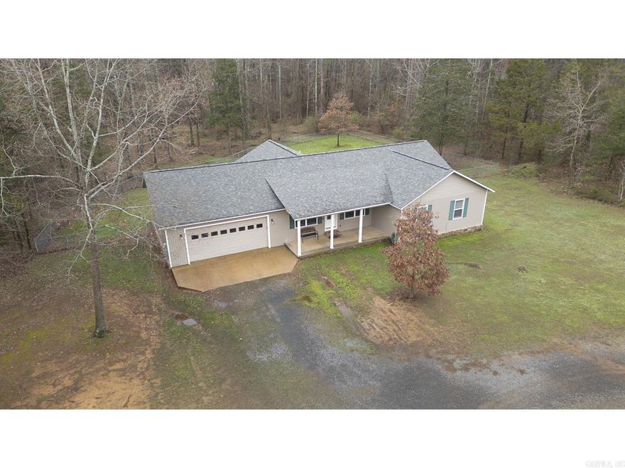 Looking for space, privacy, AND close to Greers Ferry Lake? This one checks every box. Peaceful Country Living Near the Lake! Welcome to this beautiful 3 bedroom, 2 bathroom home built in 2011, offering 1,647 sq ft of comfortable living space on 3.11 acres in the heart of Greers Ferry. Tucked away in a quiet cul-de-sac, this property offers the perfect blend of privacy and convenience. Inside, you’ll find a well-designed layout with spacious living areas and plenty of natural light. The home also features a two-car garage, providing ample storage and everyday convenience. Step outside to enjoy the large covered back deck, perfect for relaxing, entertaining, or taking in the peaceful country surroundings. The fenced backyard is ideal for pets, outdoor activities, or simply enjoying the open space. Located just minutes from Greers Ferry Lake and several local marinas, this home offers easy access to boating, fishing, and all the recreation the area is known for—while still being close to town for shopping, dining, and everyday amenities. If you’re looking for a quiet country setting with room to spread out, yet close to the lake, this property is one you won’t want to miss.