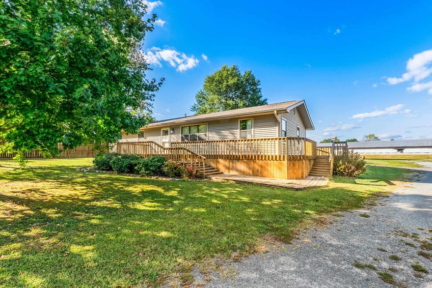 Discover your dream home for sale where every aspect of comfort and country living awaits you. 4 Brown lane offers 4 bedrooms 1 1/2 baths and sits on 10.73 acres M/L. This charming property features an above ground pool surrounded by a deck which is perfect for summertime gatherings & relaxing dips. You'll find peace of mind knowing there is a 10x12 storm cellar with concrete flooring and electricity to provide safety during severe weather. Step outside into the beautiful country scenery which boasts plenty of space for outdoor activities. The home offers front and side decks as well as a covered patio around back. There is a 18x36 pole barn style shed next to the home that offers a she-shed or man cave in the back. In the field you will find a 40X350 retired chicken house as well as a 30X60 pole barn with concrete flooring. Inside the home is a dreamy kitchen with tons of counter space, ample cabinetry and stainless appliances. The large mud room/laundry room could serve many purposes. This home offers the perfect blend of modern amenities and natural beauty, creating an inviting and delightful living experience. Don't miss this opportunity to call this oasis your own!