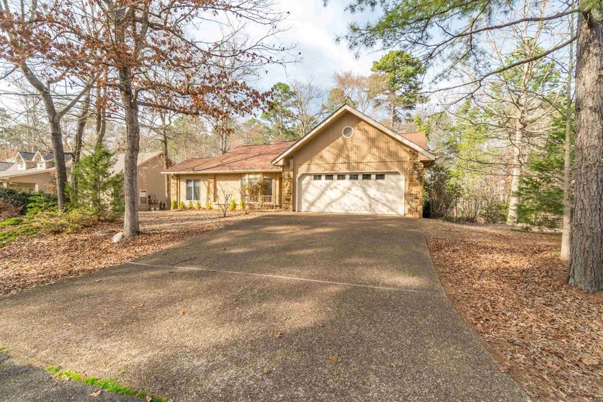 Great location in the Magellan Golf Course area. Near flat driveway with lot sloping to back. Generous great room with gas log fireplace and formal dining area. Sunroom off kitchen breakfast area with private back view. Three bedrooms (divided), 2 full baths. Landscaping is low maintenance, two car (generous) garage.  Photos to be uploaded soon.