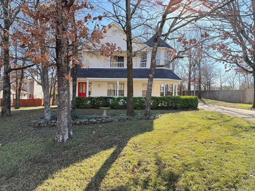 Beautifully updated 3 bed, 2.5 bath home with 1,859 sq ft of move-in ready living space. Enjoy a wrap-around porch, upstairs balcony, rear-entry carport, and gorgeous landscaping on an idyllic lot. Inside features a fully remodeled 2024 kitchen with quartz counters, soft-close cabinets, new sink, disposal, tile flooring, and fresh LVP throughout the main level. All bathrooms are updated! New carpet (2024) adds comfort going up the stairs, and carpets in bedrooms are immaculately cared for. Primary suite includes a large walk-in closet and a bay-window sitting area. Roof replaced in 2019. Two HVAC units, including a brand-new upstairs system. Hot water heater 2021. Driveway redone in 2018. Upgraded .48 thick siding offers excellent hail resistance. Cozy fireplace regularly cleaned and lightly used. Yard is mostly fenced with an additional wood-picket dog/play area plus an approx. 12x11 storage building. Priced to reflect its extensive updates, functional upgrades, and move-in ready condition, this home offers exceptional value for modern living. With quality features inside and out, it’s a rare opportunity to enjoy comfort, style, and convenience all in one!