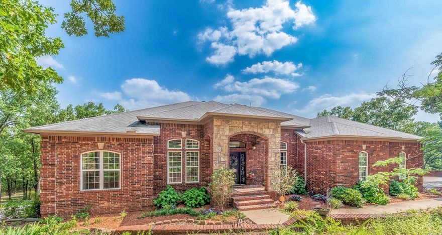 This fantastic home is built for entertaining and living. Check out the spacious open living and dining area. Enjoy the second living area with family and friends. Don't miss the spacious decks and outdoor spaces. The split floor plans featuring bedrooms on both floors are great for privacy. In addition to primary suite, two other bedrooms have attached bathrooms. There is a private office on the main floor while the office/gym area on the lower floor provides lots of flexibility. Check out the large safe room for peace of mind! Ready and waiting on her next owners!