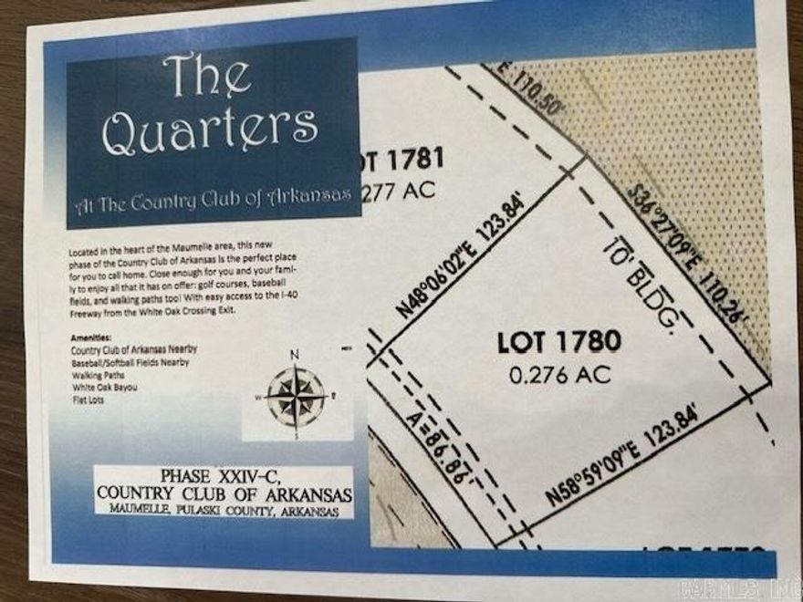 Your search ends here! Welcome to The Quarters, Phase XXIV-C, the newest phase in Country Club of Arkansas. This is a wonderful lot that will be right next to White Oak Bayou Wetlands Park with a Lake view. Build your dream home with John Wright Construction, an exceptional builder known for quality craftsmanship and attention to detail. Bring your own custom plan, or select from one of our beautifully designed home plans and create a home tailored to your lifestyle.