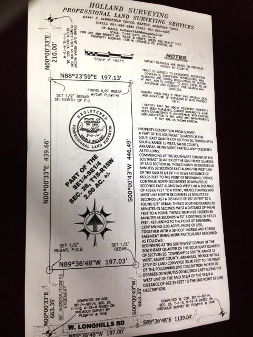 Two beautiful acres off West Longhills Road. level with hard woods. Great place for a new home, or even a mobile home. It sets 650 feet off the road frontage so you will have lots of privacy. There is a 30 foot leagal easement for ingress/egress and utilities.