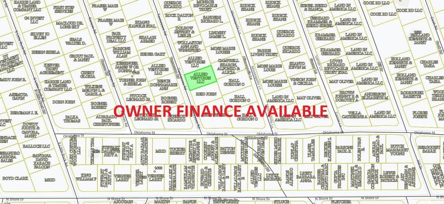 Owner-finance or cash. The area has water tap-in available, septic needed, propane needed, power available, and great area amenities. Great for cabins & Airbnb investors. Tons of lots that are side-by-side so you can own an entire street or cul-de-sac for family & investment. Simple owner-finance terms. Buyer to pay all Buyer's agent fees. The buyer pays $150 for closing costs. Quitclaim deed conveys. Owner/Agent. Discount for purchasing 10 or more lots.  Parcel# 800-07640-000