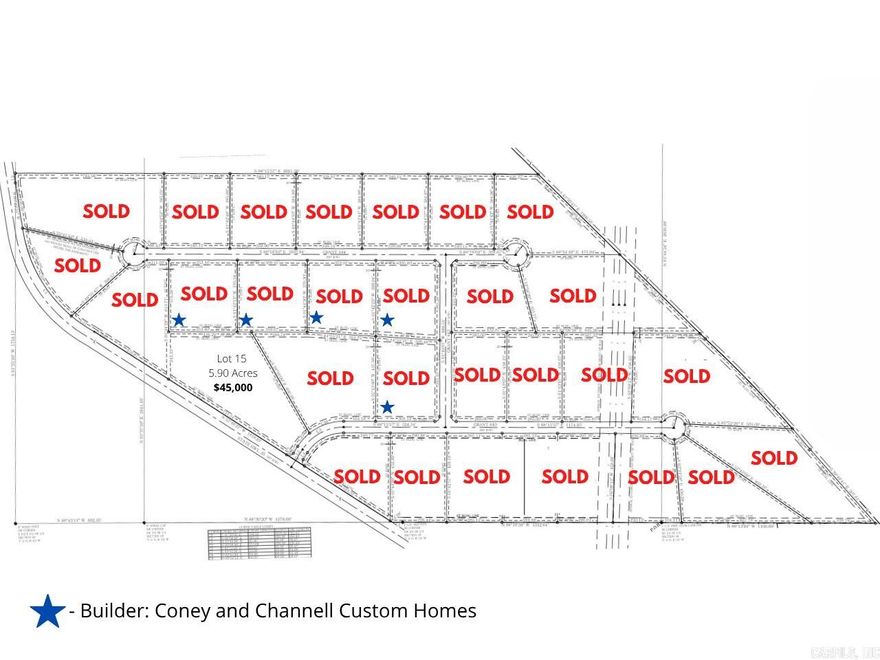 Conveniently located 1 mile from the Hwy 167 bypass, 45 minutes from Little Rock, 30 minutes from Benton, and close to all the amenities of Sheridan! These large lots offer luxury living in a rural setting while maintaining a community atmosphere! 2000 sq ft minimum one story home and 3000 sq ft minimum 2 story home. Metal shops are permitted. Covenants in place to ensure quality living. Join us in building your custom home in Eagle Ridge Estates of Sheridan!