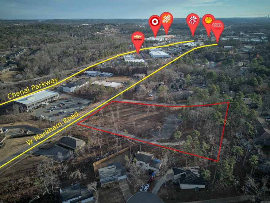 This 3.21 acre lot is a rare and exciting opportunity to develop in a desirable area of West Little Rock. The lot has already been previously approved for a conditional use, allowing for the construction of a 72 unit apartment complex. This is a prime location that offers the potential for a lucrative investment and the chance to create a desirable housing option in the area. The ample size of the lot provides ample space for the construction of a multi-unit complex, making it an ideal opportunity for developers and builders looking to capitalize on the demand for housing in the area. Other viable asset options are: Townhomes, Office Building, Storage Units, Medical Clinic.