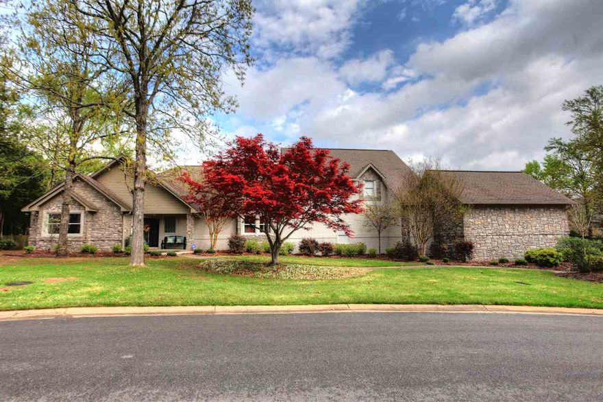 Fabulous home in the Pippinpost subdivision.  Enter into the large tile foyer and into the spacious great room with its rock double sided fireplace.  Wood floors in living room, tile in wet areas & carpet in the bedrooms.  Cooks kitchen w/ granite counters, gas cooktop, ice maker & trash compactor.  The Master suite has a sitting area & access to lg. glassed, heated & cooled sun room.  Large in ground pool. Lots of play & entertainment area in backyard.  Game room over the garage.