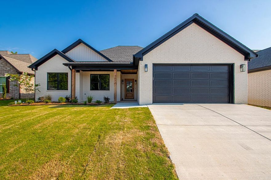 NEW CONSTRUCTION!  BEAUTIFULLY designed home by Bragg & Kennedy Homes! This house has 4 bedrooms, 2 baths. The living room has gas log fireplace, 10 foot ceilings, recessed lights, floor outlet & floating shelving on either side of the fireplace. The kitchen and living room are open to each other. Kitchen has quartz countertops, stainless steel appliances, under counter lights, ample counter space and cabinets. There is also a large pantry with shelves and multiple outlets. Laundry room has a hanging area for clothes, & upper cabinets & countertop space!  Primary bedroom is large. Primary bath has double vanities, custom tile shower, & soaking tub.  Primary bath opens to the oversized closet with ample storage space!  There is also a nice locker area inside the door from the garage. Large Covered back patio with wood ceiling, recessed lights, and fan!  Tankless Hot Water Heater, gutters, plus much more!