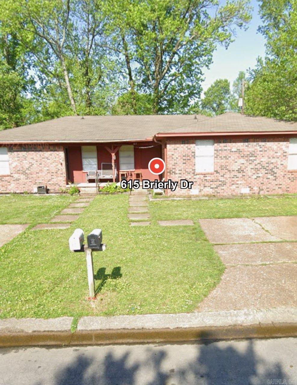 Investor Opportunity! This duplex at 615 & 617 Brierly Dr in Sherwood, AR, is a fully rented, income-producing property offering a fantastic opportunity for investors. Built in 1980, this single-story, multi-family dwelling features 2,485 sq. ft. of living space and sits on a 7,841 sq. ft. lot in the established Royal Manor subdivision. Each unit is 3 bedroom, 1 bathroom, and currently leased, providing immediate rental income. The property boasts central heating and air, masonry exterior walls, and carpet/tile flooring. Conveniently located near Sherwood Elementary, Sylvan Hills Middle & High Schools, this duplex is an excellent addition to any investment portfolio. Don't miss out on this turnkey rental opportunity!