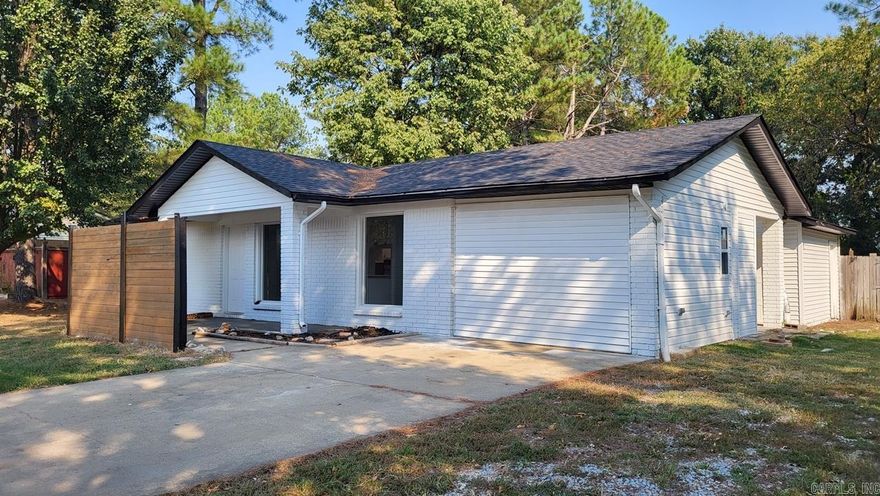 Beautiful renovation with everything done for you at a starter home price! Located in a quiet cul-de-sac, it has a new HVAC, new roof, all new light fixtures, and freshly painted throughout. The kitchen has been completely renovated with a farmhouse flavor and features new quartz countertops, white cabinetry, new undermount stainless steel sink and faucet, and new backsplash. The kitchen is very well laid out with lots of counter space and a pantry to boot! There is an adjoining separate dining room. The laundry room is big with lots of cabinets. There is a nice sized living area, big renovated hall bath, a primary suite with a renovated half bath featuring a vessel sink, and three additional bedrooms. A covered porch is on the back of the home along with a 14 x 12 shop with an overhead door, and a large outdoor storage space perfect for lawnmowers, yard tools, or ATVs. Big backyard with privacy fence. Don't miss out! Call your favorite realtor today and take a look.