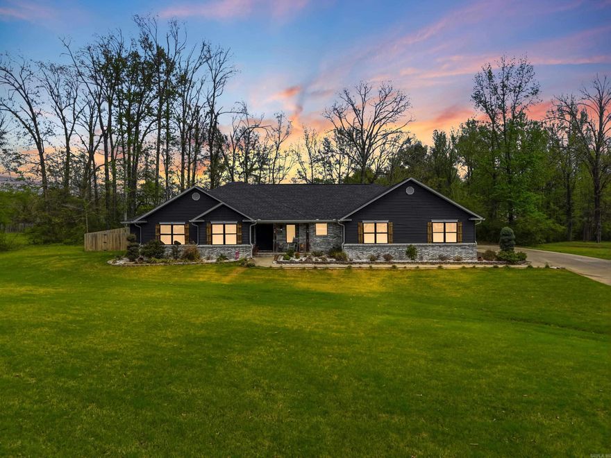 Custom-built in 2020 and situated on over an acre, this stunning 3-bedroom, 2.5-bath home offers quality, space, and thoughtful design throughout. Inside, you’ll find the entertainers dream kitchen with  marble countertops, gas double oven, along with a dedicated office and an impressive 10x11 custom primary closet. The living space is anchored by a cozy indoor gas fireplace, perfect for relaxing evenings. Step outside to enjoy the extended patio featuring a gas fireplace and plumbed for your future outdoor kitchen—ideal for entertaining. The property also includes two 30x30 garages that are fully insulated and offer the potential to be converted into additional living space if desired. A 30-amp camper hookup adds even more versatility.  Additional highlights include a whole home generator for peace of mind. - automatic start!  This home blends modern comfort with functional extras, all set on a spacious lot—offering the perfect balance of indoor luxury and outdoor living.