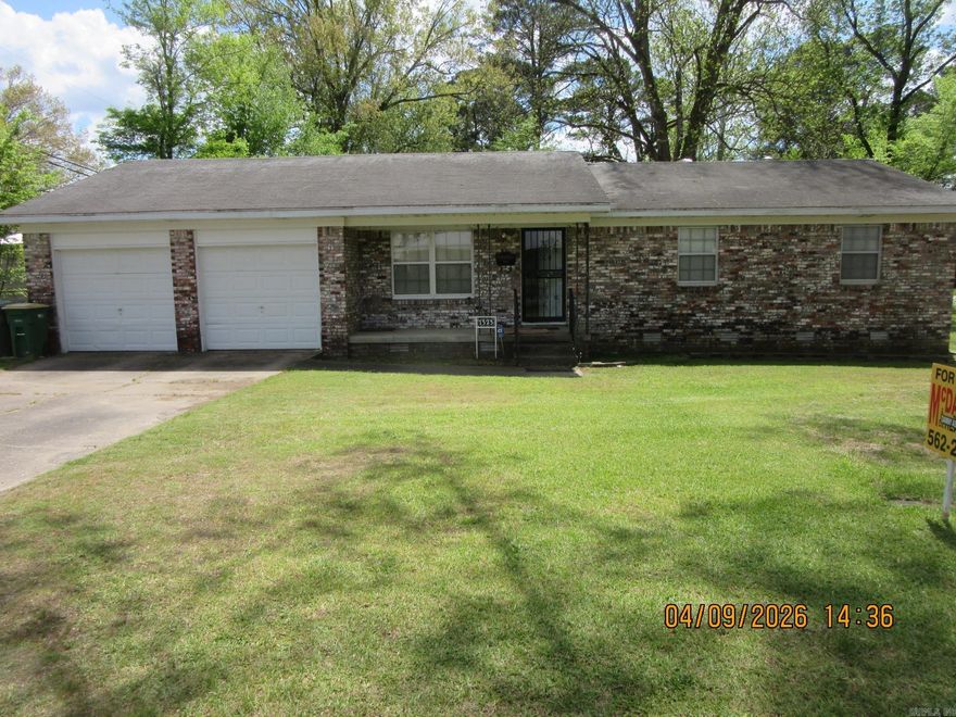 Full brick on corner lot. 2 car garage. 2 updated bath rooms. Fenced back yard with storage building. Strom windows and security doors. Heat system approx 2 years old.  Taxes do not reflect homestead credit.