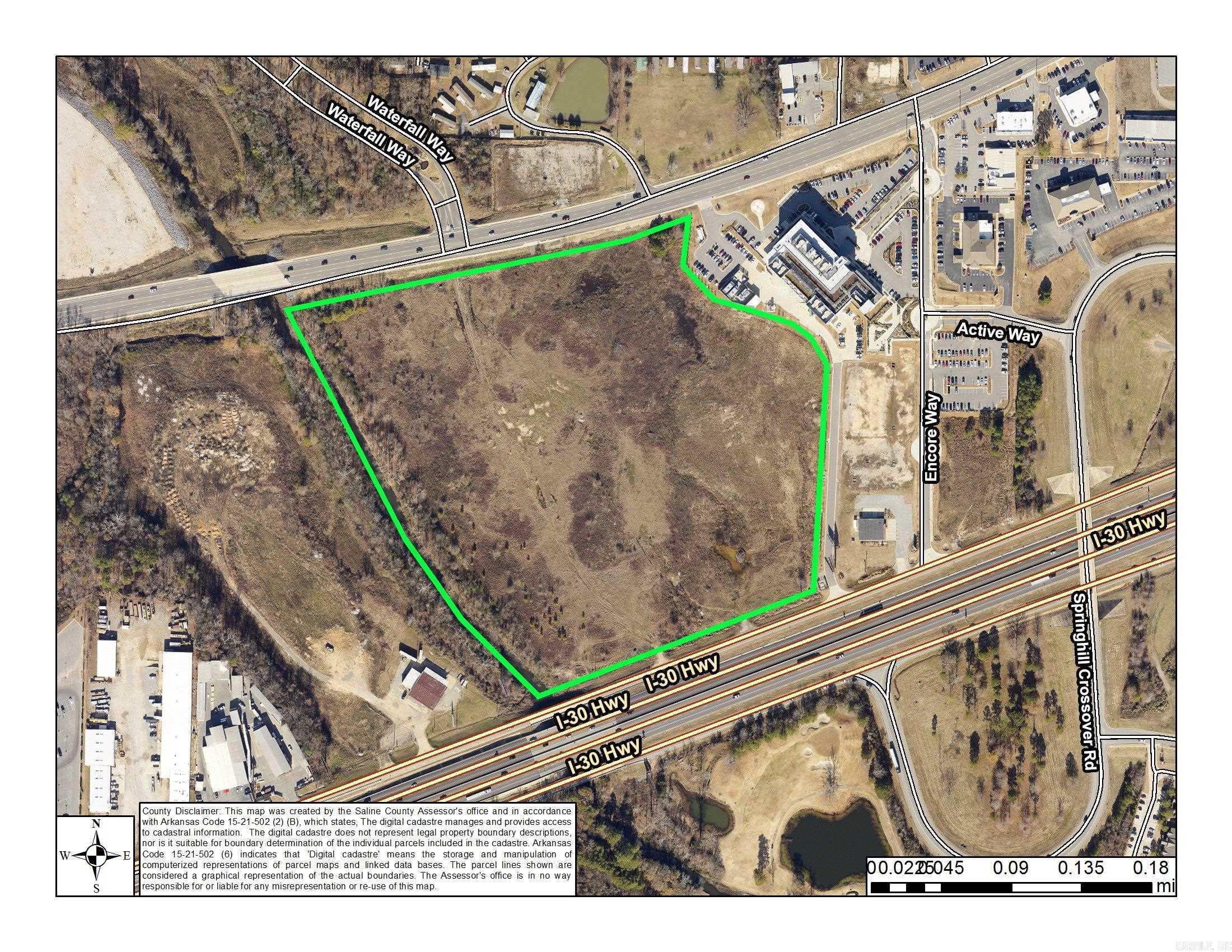 Major commercial development opportunity! 30 acres on I-30 in the middle of Benton and Bryant. Frontage on both I-30 and Highway 5 next to the new Encore Heart Hospital. Call for more details.