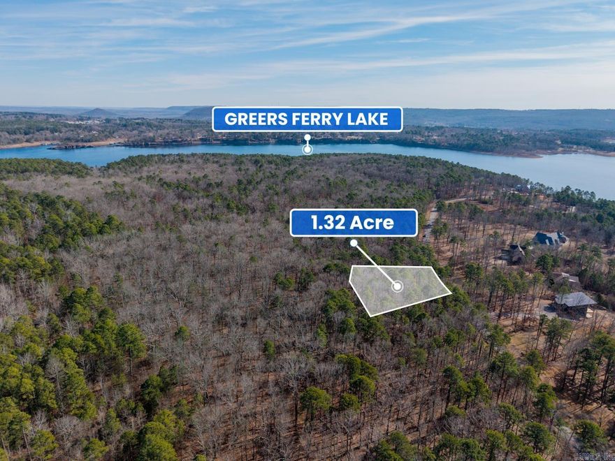 1.32-acre wooded lot in Cleburne County near Greers Ferry Lake. Perc test passed, ready to build. Gentle slope, paved access, and great privacy. Ideal for a home or getaway with easy access to boating and outdoor recreation.