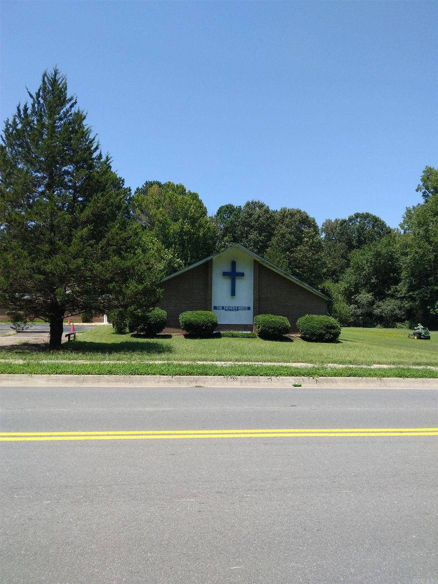 The church sits on about 6 acres and the approximate year built was in 1972. It seats about 250 people. Amenities include a media room, large baptismal with two dressing rooms, two showers, laundry room, security systems, including security windows and doors, three administrative offices, a fellowship hall, six classrooms, a large gathering hall, and more. Newer items include roof that's less than 6 years old, hot water heater, stove, new flooring in offices.
