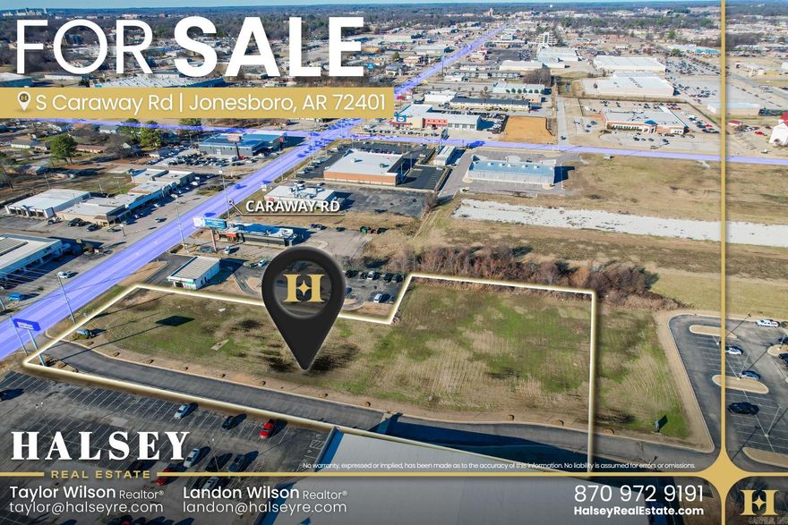 A prime piece of land on South Caraway Road presents an exceptional opportunity for development or investment. Located in a highly visible and strategic location, this parcel of land offers significant potential for a variety of uses. Placed on one of Jonesboro’s highest traveled thoroughfares and just seconds away from I-555, its proximity to major transportation routes and the surrounding amenities make it a valuable asset for prospective buyers. The versatile nature of this land opens up numerous possibilities for those looking to capitalize on its prime location and utilize its full potential. This South Caraway Road property is poised to become a valuable investment for those with a vision for the future.