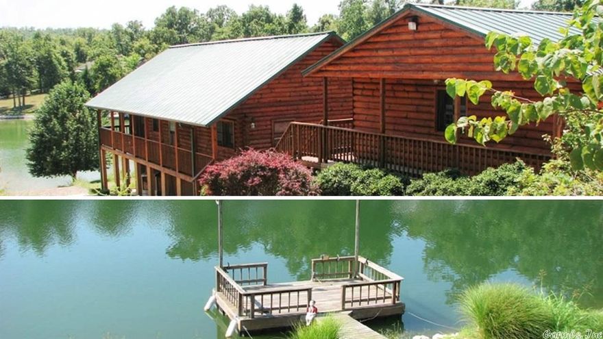 PRIVATE LOG CABIN ON 3 LAKE CHANUTE LOTS- 3 bath LOG CABIN w/open GREAT ROOM upstairs-large wrap around covered deck! Jenn Aire range, microwave, refrig & dishwasher included. BIG bedroom w/full bath. Downstairs Den & family rm could be used as additional bedroom. Mechanical rm w/water softener- dual fuel h/a. Boat dock. Detached 2 car garage. Home is also for sale. References/Deposit/at least 650 credit score required. No Smoking. Email: kristina@southernpinesrealty.com for more info.