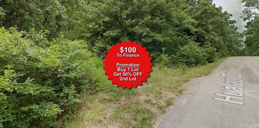 Buy one lot and get 50% off an additional lot! Owner-finance for easy terms. Nice lot to develop or hold for future value. Public water and electric are available to run to property and will need septic. Owner/agent. No mobiles allowed. Finance is $100 down and $99 a month for 10 month. Quit claim deed conveys. Closing costs are included. No limit on lots. Bulk land sales specialist with the best land prices in Arkansas. Over 10 years, as a licensed Realtor, selling land.  Parcel ID# 180-13199-000