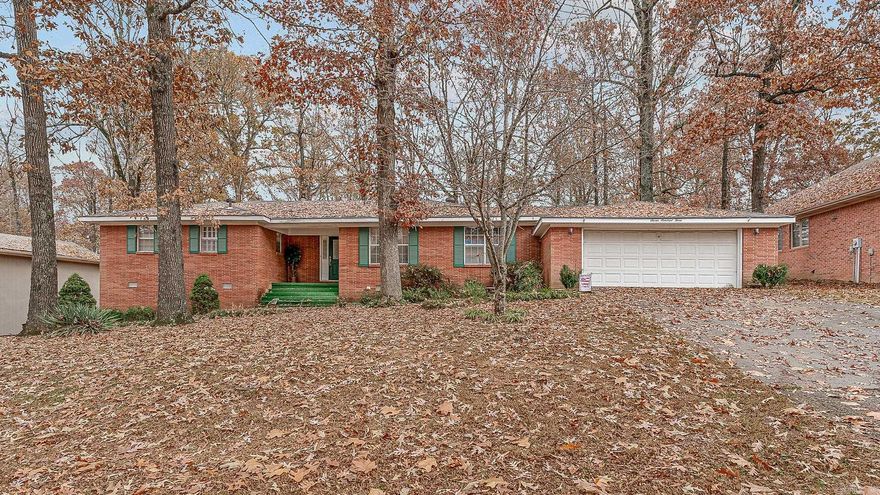 Unique opportunity to own an all-brick, three-bedroom home tucked away on a quiet dead-end street with a mature, tree-lined backyard and patio space. An inviting front porch welcomes you inside to a classic layout featuring a spacious formal dining room, island kitchen, cozy den with brick fireplace, and a separate living area with hardwood floors. Even better—hardwood flooring continues beneath the carpeting in the main living areas and bedrooms. This home offers a double garage, dedicated laundry room, and an unusually large under-home storage area with easy access to plumbing and sub-flooring—a rare and practical bonus. Lovingly maintained over the years, this home is ready for its next chapter and offers a great opportunity for a new owner to update and personalize while building equity. Solid construction, timeless features, and a location that’s hard to beat—don’t miss it.
