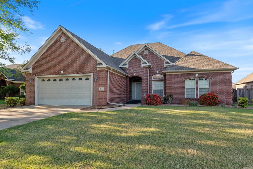 Nestled on an interior street of Southwind subdivision, find pride of ownership in this beautiful all-brick home that’s been meticulously cared for. An open floor plan allows you to cozy up in the large great room by the gas fireplace. French doors open onto a formal dining room or a sitting area.  The kitchen is a cook’s dream! Features a ton of kitchen cabinets, soft-close doors, a pantry cabinet with pull-out drawers, and a full complement of major appliances including a 4.5-year-old high-end KitchenAid refrigerator. A one-of-a-kind hall closet was built for an additional fridge and freezer. The fourth bedroom can be an office, if desired. Outside, enjoy a 220 sq ft covered rear patio, a small shop/shed with electricity in the backyard, and plenty of lawn space. In the oversized 2-car garage, you’ll find a full staircase leading to a large bonus area that’s just waiting to be finished out as additional dream living space. New roof/gutters in 2022 and new hot water heater in 2023.