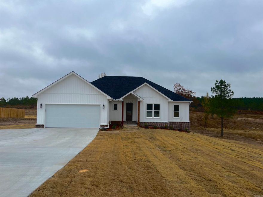 Beautiful new construction home in the country! This home offers 2200 sq ft, 4 bdrm, 2 baths, all on one level. Open kitchen with large island, custom cabinets, rock fireplace, Beans on ceiling in living room,  large walk in pantry, large primary suite with beams on ceiling and stunning accent wall, great primary walk in closet & bath. This home has so many custom features! The backyard is beautiful with lots of space.