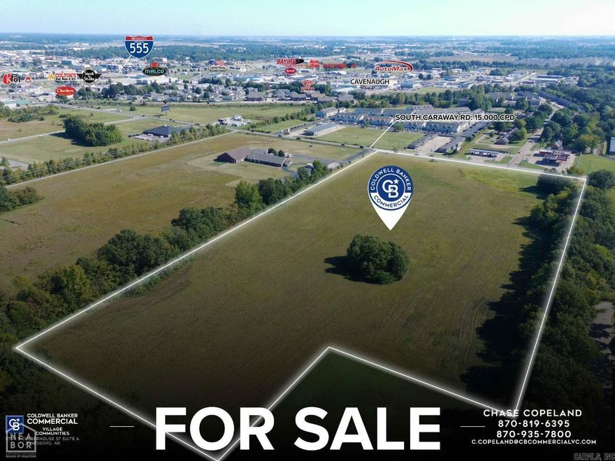 Coldwell Banker Commercial - VC is pleased to bring to market 3911 S. Caraway Road, Jonesboro, AR 72404. This +/- 18.68 acre C-3 commercial tract offers an exceptional development opportunity in a growing area of Jonesboro. The property is positioned near both local and national retailers and benefits from excellent accessibility from Interstate 555, a highly trafficked corridor connecting Jonesboro to the broader region.