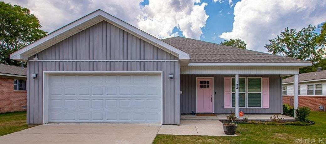 Welcome to this charming 3-bedroom, 2-bath home in the desirable Troutt subdivision of Benton. As you step inside, you're welcomed to an open floor plan with seamless flow between the living, dining, and kitchen areas, perfect for everyday living and entertaining. The eat-in kitchen features a breakfast bar, generous cabinet space, and stainless steel appliances. The primary bedroom offers a private bath and a thoughtfully designed closet with built-in storage. Two additional bedrooms provide plenty of space for family, guests, or a home office. Enjoy the convenience of an attached 2-car garage and a dedicated laundry room. Outdoors, a covered front porch welcomes you, while the covered back patio is ideal for relaxing or dining outside. The partially fenced yard offers both space and privacy. This home combines comfort, style, and a great location, ready for you to move right in.