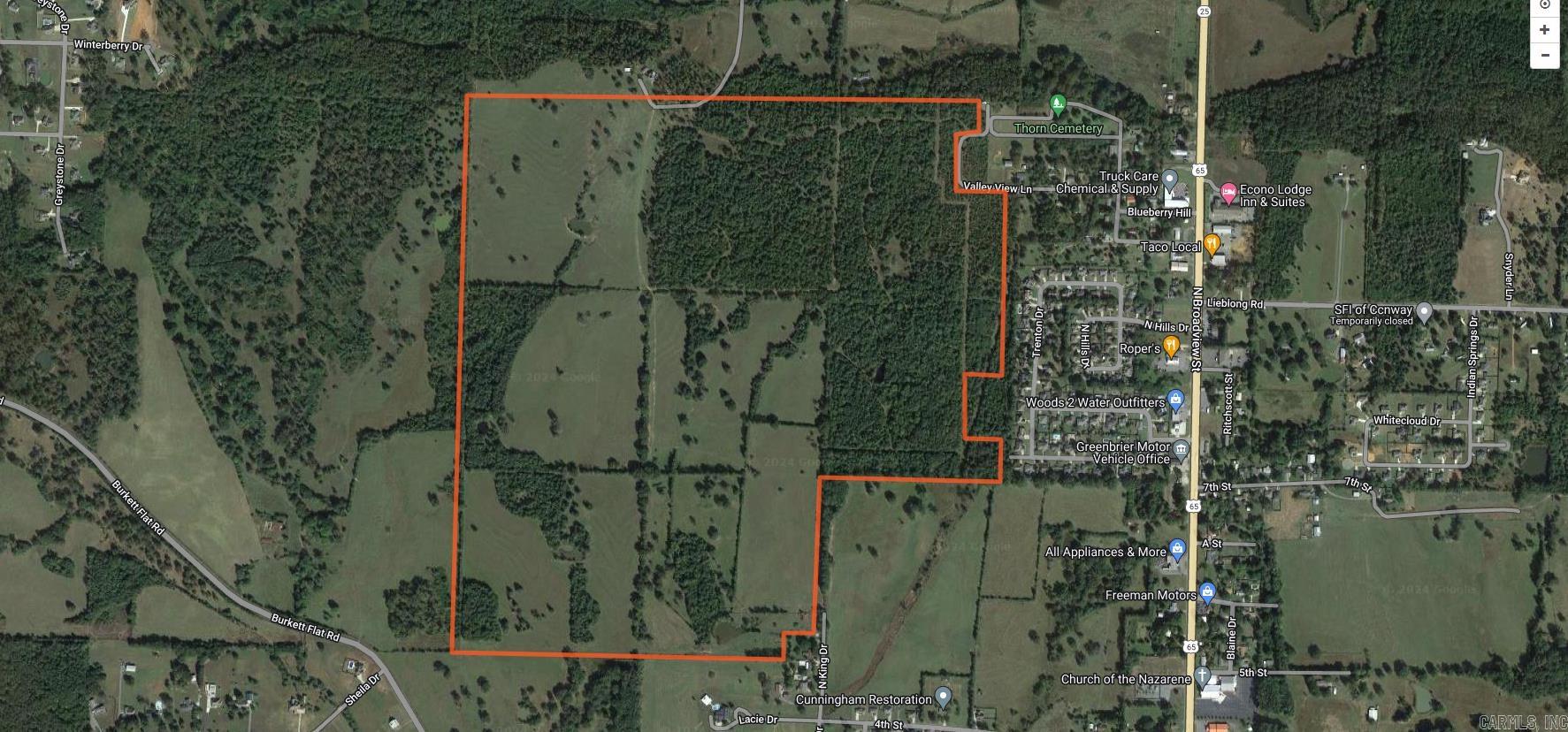 313 Acres Some inside the City Limits of Greenbrier some outside. All contiguous 80 Percent open improved pasture land. Approx 20 percent wooded. Several Nice Building Spots with views of Horseshoe Mountain. There is a city sewer connection on one of the corners at another access point. City water is available to. Fenced for Cattle