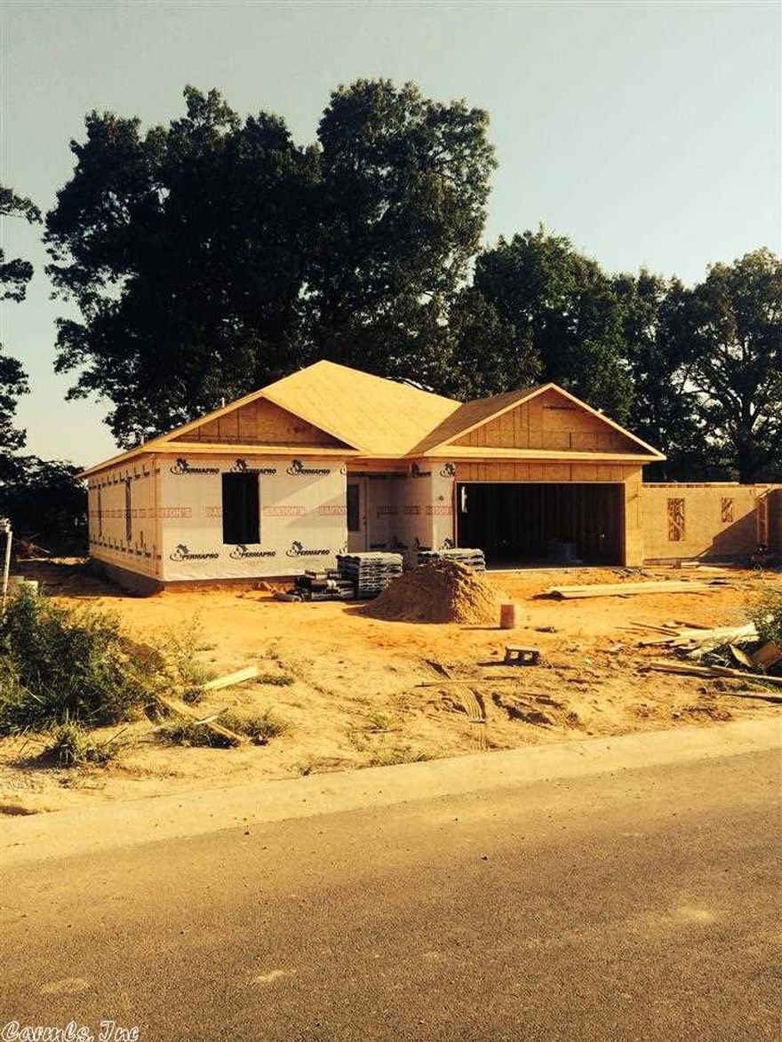 New construction home being built in the desirable Wildwood Subdivision.