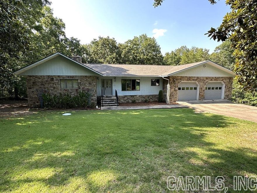 Greers Ferry Lake Front Home minutes from Heber Springs & Eden Isle Marina's. One onwer, custom built home w/Andersen windows & doors, 36.9x31 garage, luxury vinyl plank flooring & water heater 2020/21. Eatin Kitchen upgraded w/ Soapstone counter tops & stainless steel appliances. Large laundry room w/washer, dryer, freezer & wall of storage cabinets.  Spacious Master BR suite w/huge walkin closet. Living Rm w/vaulted ceitling & WBFP. Lower level w/Great RM, bonus space, 3 BR & upgraded bath w/whirlpool tub. Fantastic outdoor entertainment space on the upper deck & lower covered patio area.  Open path to the waters edge in Beloit Bay Cove. The perfect full time home or weekend retreat with plenty of room for family & friends.