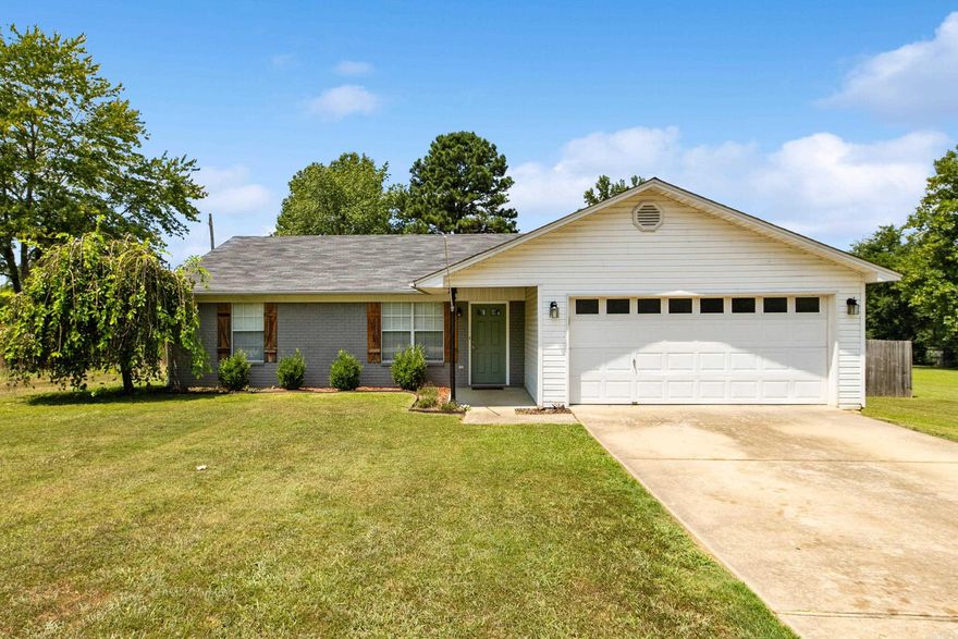 Charming 3-bedroom, 2-bath home in the desirable Harmony Grove School District! This well-maintained property features all tile flooring throughout, offering durability and easy upkeep. With 1,350 square feet of thoughtfully designed living space, the home offers comfort, functionality, and a welcoming feel. Situated on an oversized lot, there’s ample outdoor space for a variety of uses, from entertaining to relaxing. The property also boasts excellent curb appeal, with a tidy exterior that adds to its overall charm. A great opportunity to own a beautiful home in a fantastic location.