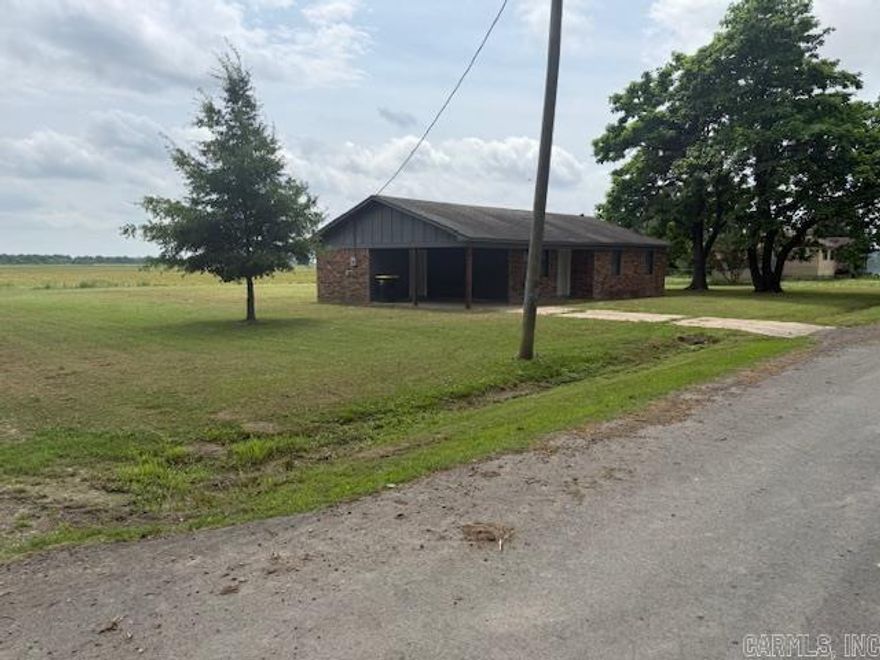 Very nice rural brick home on a paved road located outside of Keo. The inside has been recently updated throughout. New kitchen appliances. New LVP flooring.  Carport with storage room. HVAC Large trees for shade in the evening. Huge back yard. Rural water. Welcome to Country Living.