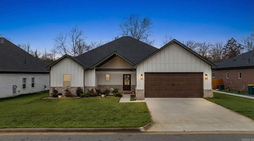 WELCOME HOME TO STONEBROOK! Maumelle's most sought after neighborhood! Voted BEST NEIGHBORHOOD of 2025 by AY Magazine! This beauty, 4 bedroom , 3 bath home is move in ready! Open the door to an open concept living, dining, and kitchen perfect for entertaining or just relaxing after a long day.The kitchen is a chef's dream with gas range, stainless appliances , lots of cabinet space, and a large walk in pantry.  The primary suite is a perfect retreat featuring tall ceilings, beautiful soaking tub, large walk in shower, double vanity, private toilet room, and a huge walk in closet that connects to the laundry room!  Fully fenced private back yard that has a private gate that opens directly to the neighborhood walking trail. Large covered patio.Stonebrook's lifestyle includes amenities such as a pickleball court, 5 acre stocked pond, scenic walking trails, parks and playgrounds.