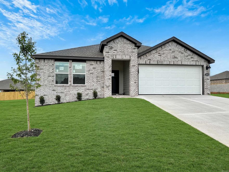 Representative photos only and vary as built! The Kingston Floorplan is one of our single-story floorplans featured in Kensington Place community in Bryant, Arkansas. This spacious floor plan includes 4-bedroom, 2-bathroom, and a 2-car garage with an open concept living area, where your kitchen, living, and dining areas blend seamlessly into a space perfect for everyday living and entertaining. The kitchen features 36” cabinets, quartz countertops, and stainless-steel appliances. You’ll find LVP throughout living areas, with carpet in all bedrooms and closets. The primary bedroom has an en-suite bathroom that features a walk-in closet and a walk-in shower. These homes will feature 4-sides brick with Hardie® siding per plan and a covered patio (per plan). Taxes TBD. $420 annual special improvement fee. Special builder warranty. Photos are stock photos and may vary as built.