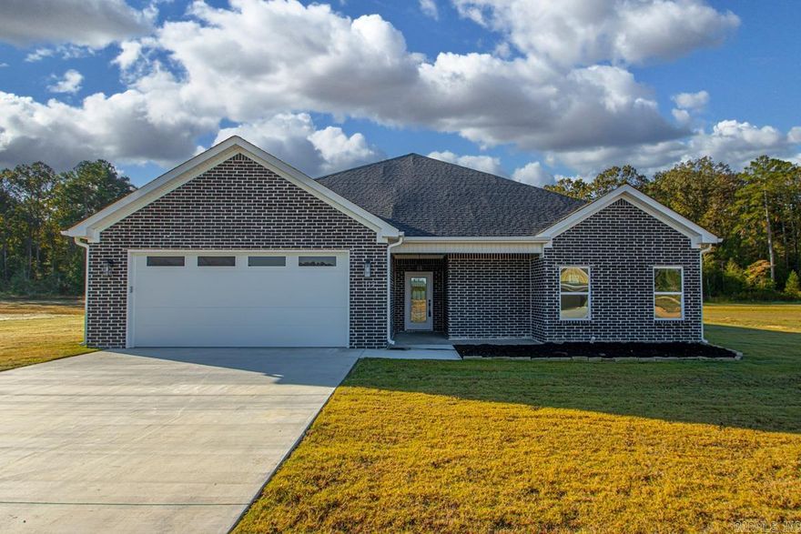 Charming new construction nestled on 1.12 acres! Discover this stunning 4 -bedroom, 2-bathroom home featuring a spacious open split floor plan, cozy fireplace and luxury vinyl plank flooring.  The Kitchen boasts a pantry, ss appliances, granite countertops and large island perfect for entertaining your friends and family! The primary suite has his-and-hers walk-in closets, walk-in tile shower and soaking tub. SELLER OFFERING $5000 IN CONCESSIONS WITH AN ACCEPTABLE OFFER!! Come see all that this new subdivision has to offer!! Floor plan in the documents!