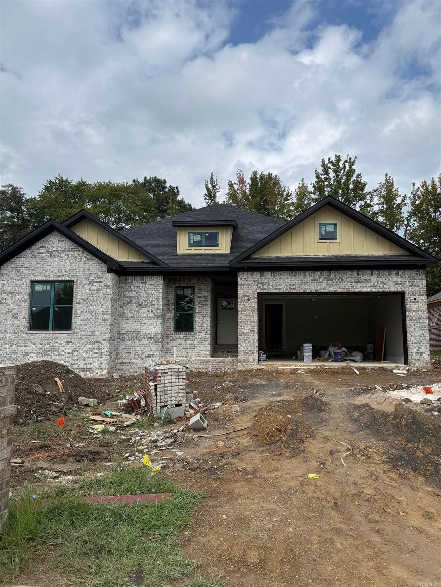 New construction home located in Vilonia. Brick and Hardie Board siding. Four bedroom and two bath split floor plan. Vinyl plank flooring throughout. Stainless steel appliances. Walk-in shower with separate tub and double closets in the master bath.