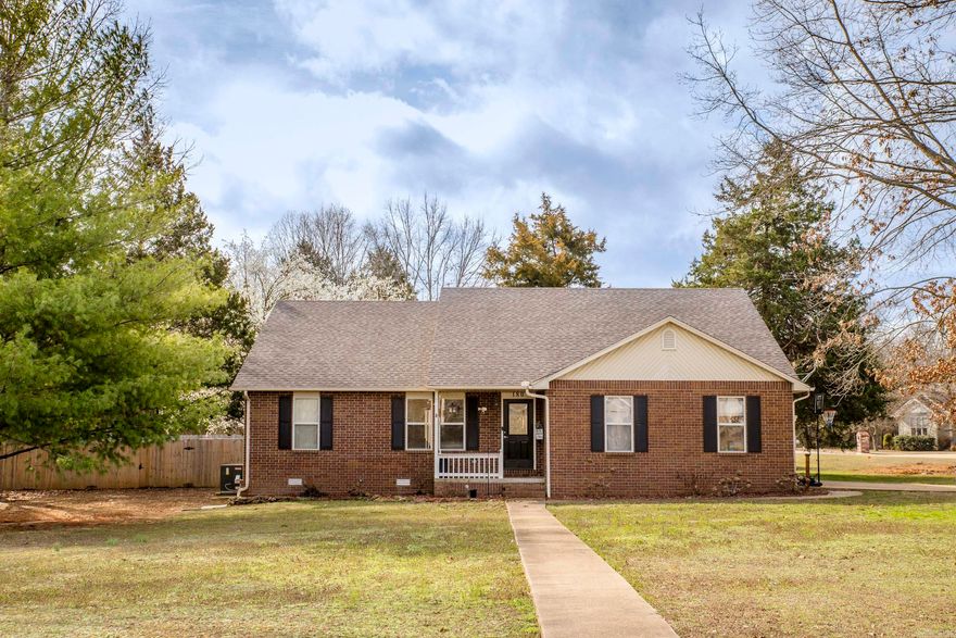LOCATION LOCATION LOCATION! This charming 3-bedroom, 2-bath home is situated on a large, cul-de-sac lot in the desirable Contemporary East subdivision. Enjoy entertaining in this beautifully updated kitchen with granite countertops, stainless appliances, breakfast nook and separate dining space which could also be used as an office according to your needs. The split-bedroom design includes a spacious primary suite with a walk-in closet and private bath. Vaulted ceilings, updated flooring and gas-log fireplace enhance the inviting living space. Other amenities include large backyard with wooden privacy fence, a deck for grilling, garden beds, an above-ground pool for summer fun, and outdoor storage shed, and 2-car attached garage. Don’t miss your chance to make this cute house in a quiet & convenient neighborhood yours!