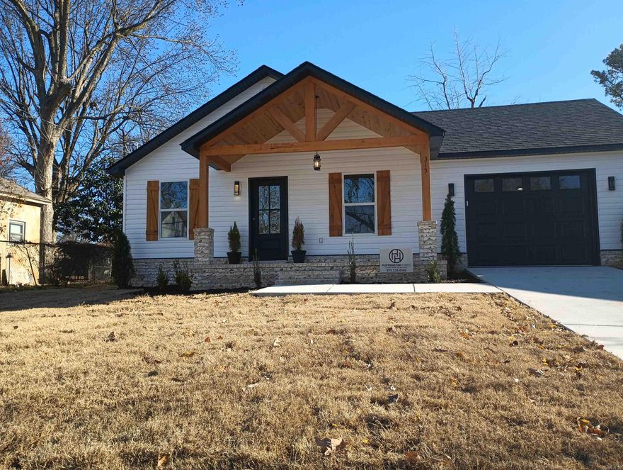 Sleek, modern new construction! All electric 3BR, 2BA boasts a bold statement with it's open floor plan that features a large fireplace surround w/60" electric insert, vaulted ceiling w/rough sawn cypress, custom built solid wood maple cabinets, soft close hinges, 2 lazy Susans, stainless streel farmhouse sink, smooth top range, & dishwasher. Primary bedroom features walk in closet, bath w/vessel sink & tub shower combo. Guest bath w/ tub/shower combo & vessel sink. Spacious laundry adds to the value of this property. Single garage w/extra parking pad. Large backyard with alley access. See Agent Remarks