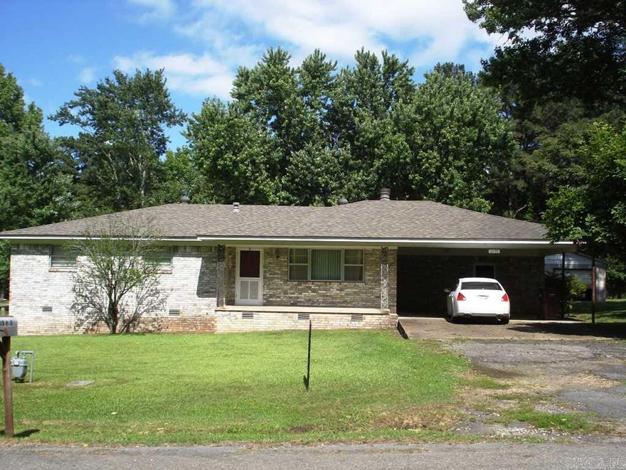 RD eligible!  Nice all brick home on almost 8/10th of an acre level lot.  3 BR/2 BA, new roof 2014, new HVAC 2013, new oven.  Large bedrooms with great closet space.  FP with gas heater insert.  Large block shop in back has electricity and water.  Refrigerator, washer and dryer stay!!  All this one needs is for you to make it your own.  Call today for an appointment.  AGENTS SEE CONFIDENTIAL REMARKS.